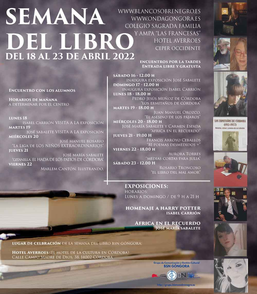 La Revista Cultural Blanco Sobre Negro inicia su semana dedicada al libro en Córdoba.