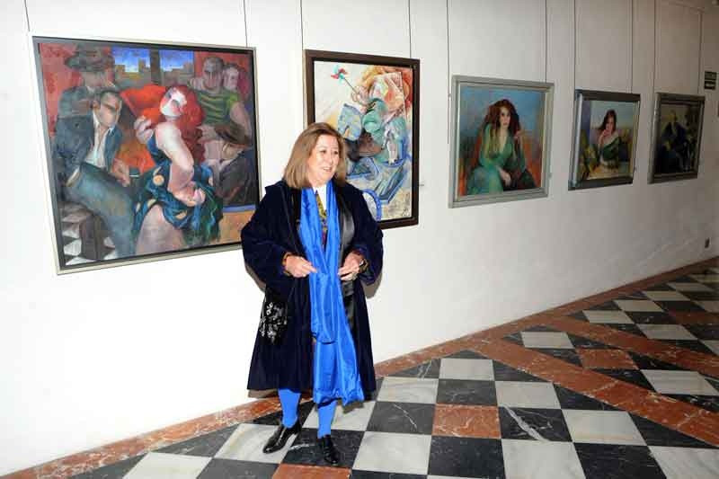 La pintora cordobesa Mª Teresa García expone en la Diputación la muestra 'Antología', de signo surrealista y cercana al cubismo picassiano