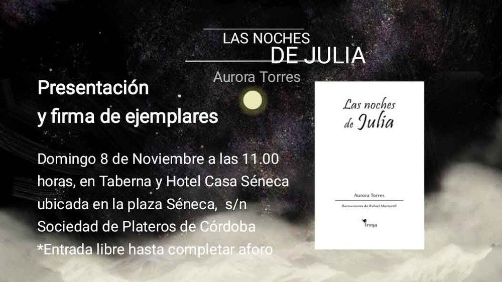 Las Noches de Julia, el nuevo libro de Aurora Torres.