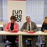 Firma Convenio Fundecor y Mujer y Poder, liderazgo Femenino