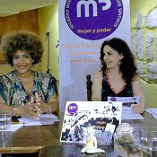 Presentadora y Especialista durante grabación de Mujer arte y alma